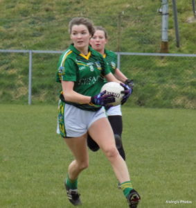 Meath Ladies Senior Captain Kate Byrne in action against Donegal