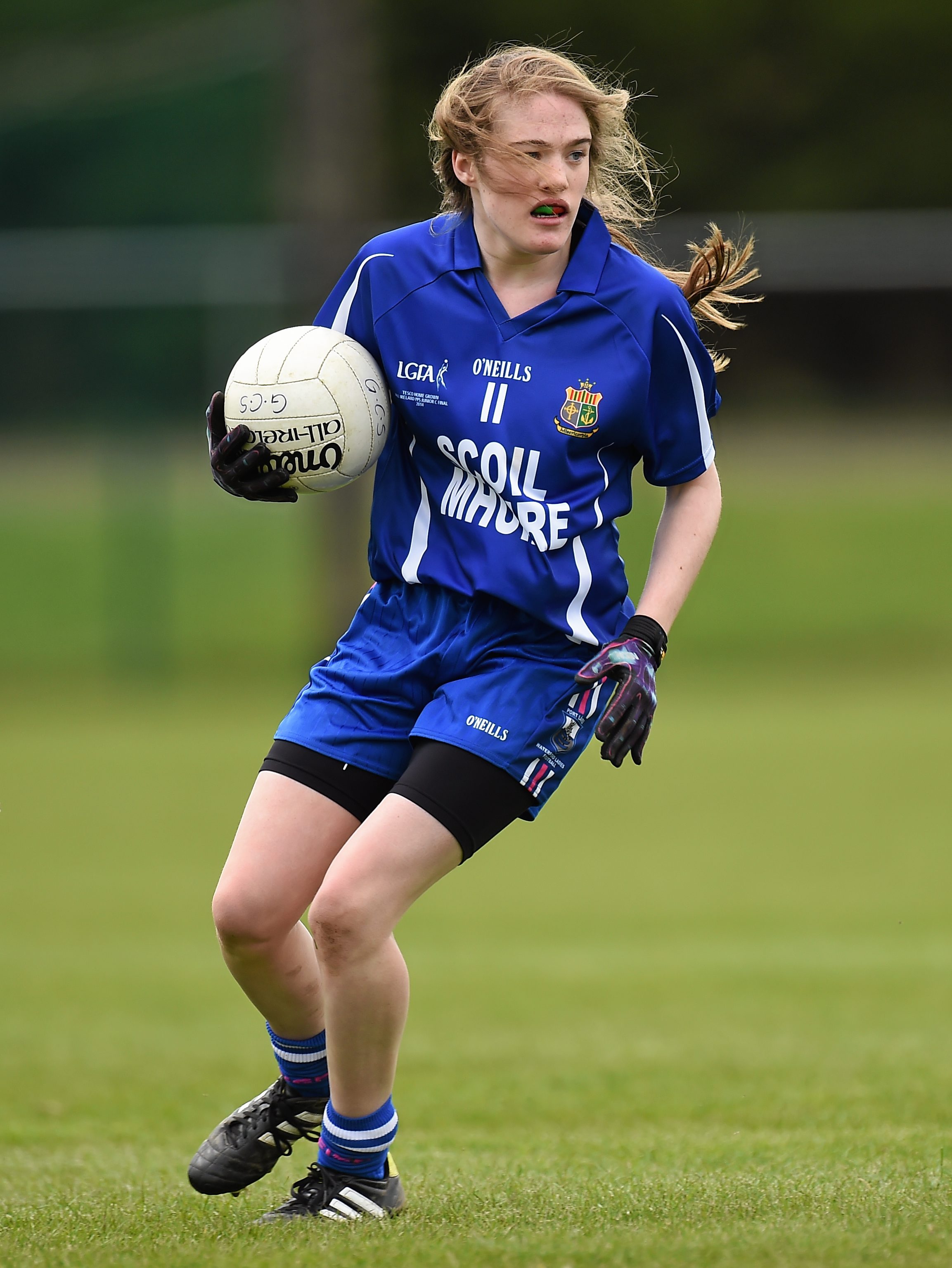 12 April 2014; Katie Murray, Scoil Mhuire Carrick-On-Suir. Tesco HomeGrown Post Primary School Junior C, Gallen CS Ferbane, Co. Offaly v Scoil Mhuire Carrick-On-Suir, Co. Tipperary. Crettyard GAA, Crettyard, Co. Laois. Picture credit: Barry Cregg / SPORTSFILE *** NO REPRODUCTION FEE ***