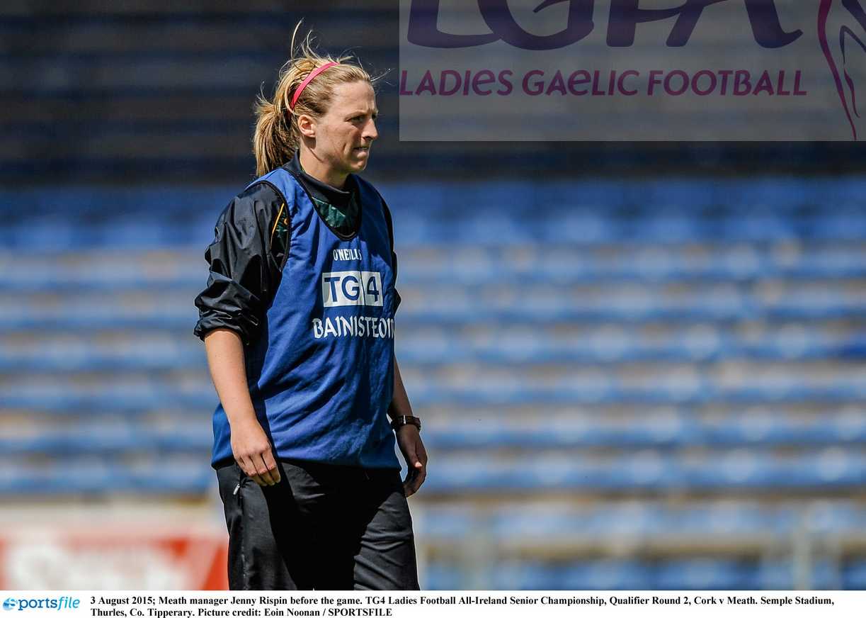 3 August 2015; Meath manager Jenny Rispin before the game. TG4 Ladies Football All-Ireland Senior Championship, Qualifier Round 2, Cork v Meath. Semple Stadium, Thurles, Co. Tipperary. Picture credit: Eoin Noonan / SPORTSFILE