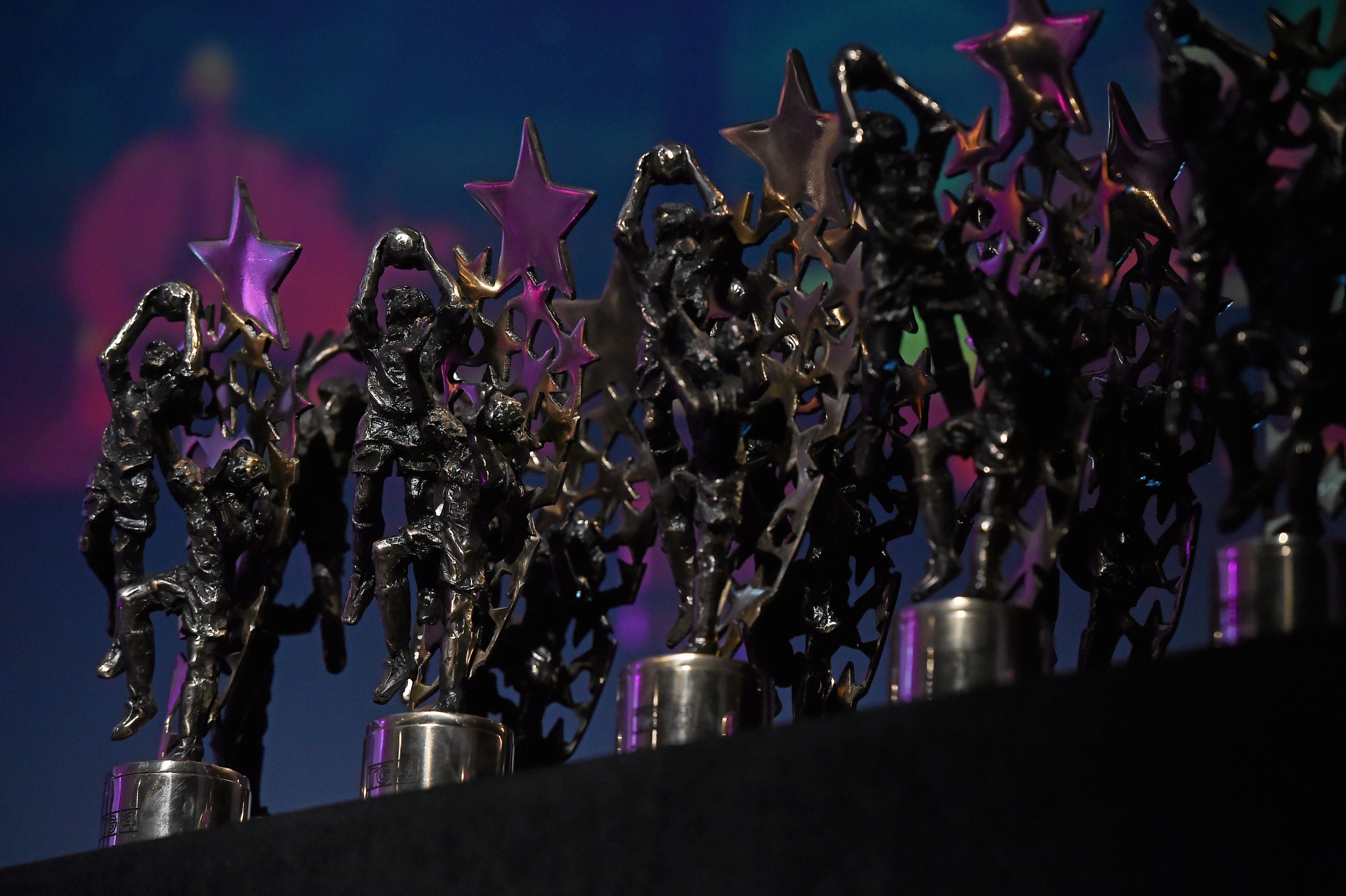 8 November 2014; The All Star trophies during the TG4 Ladies Football All-Star Award. TG4 Ladies Football All-Star Awards 2014, Citywest Hotel, Saggart, Co. Dublin. Picture credit: Brendan Moran / SPORTSFILE *** NO REPRODUCTION FEE ***