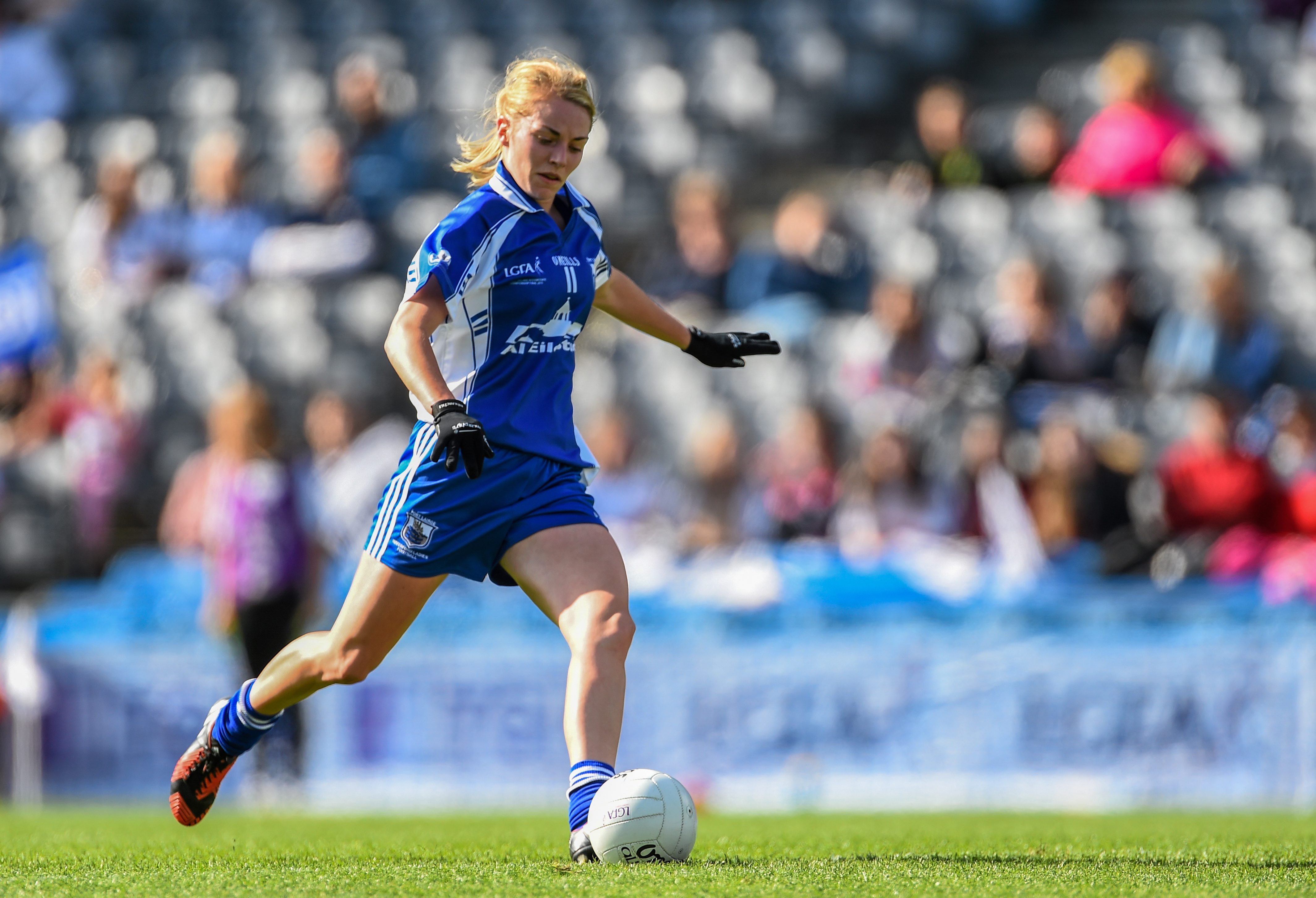 27 September 2015; Maria Delahunty, Waterford. TG4 Ladies Football All-Ireland Intermediate Championship Final, Kildare v Waterford, Croke Park, Dublin. Picture credit: Ramsey Cardy / SPORTSFILE *** NO REPRODUCTION FEE ***