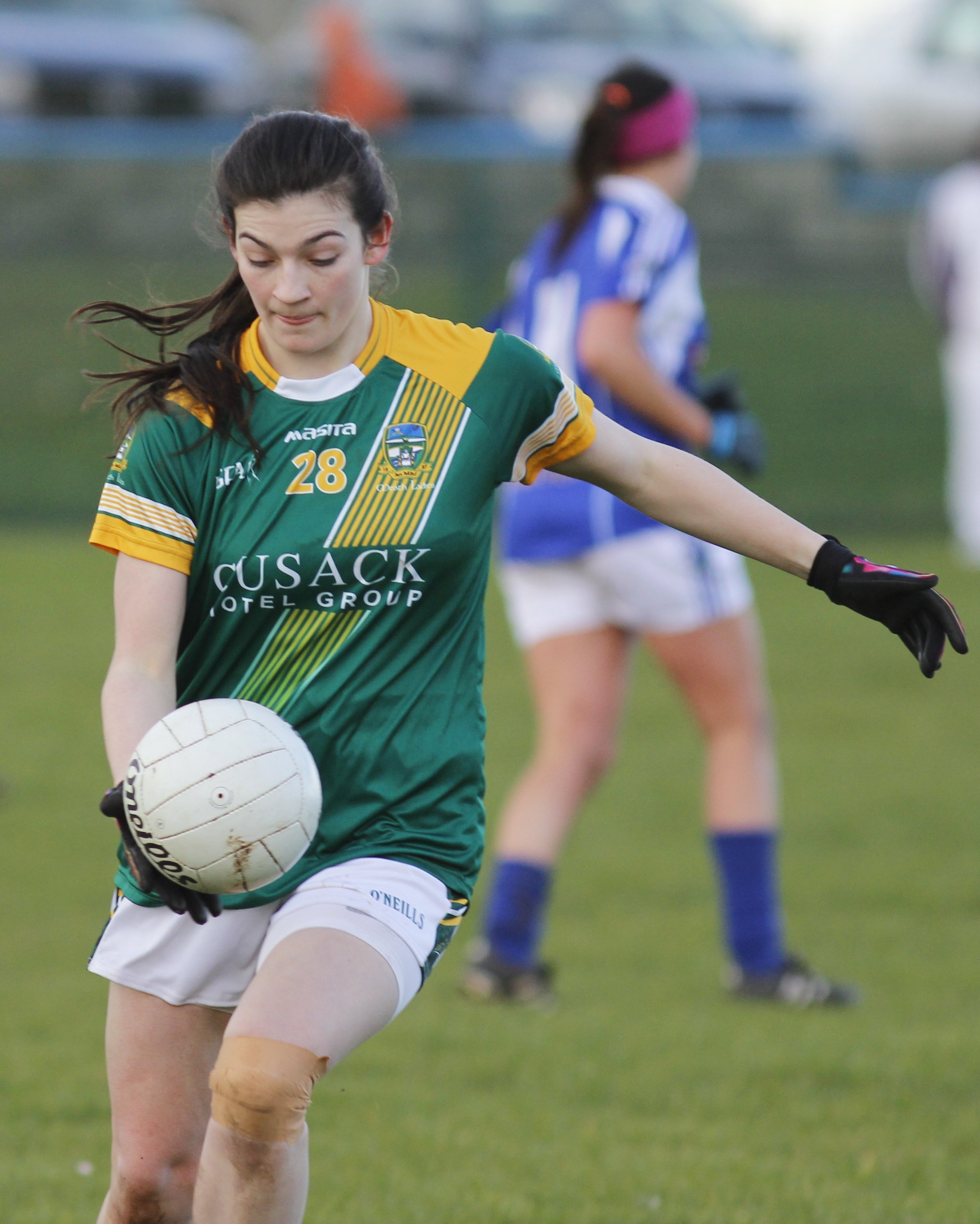 Shelly Melia in possession for Meath against Laois