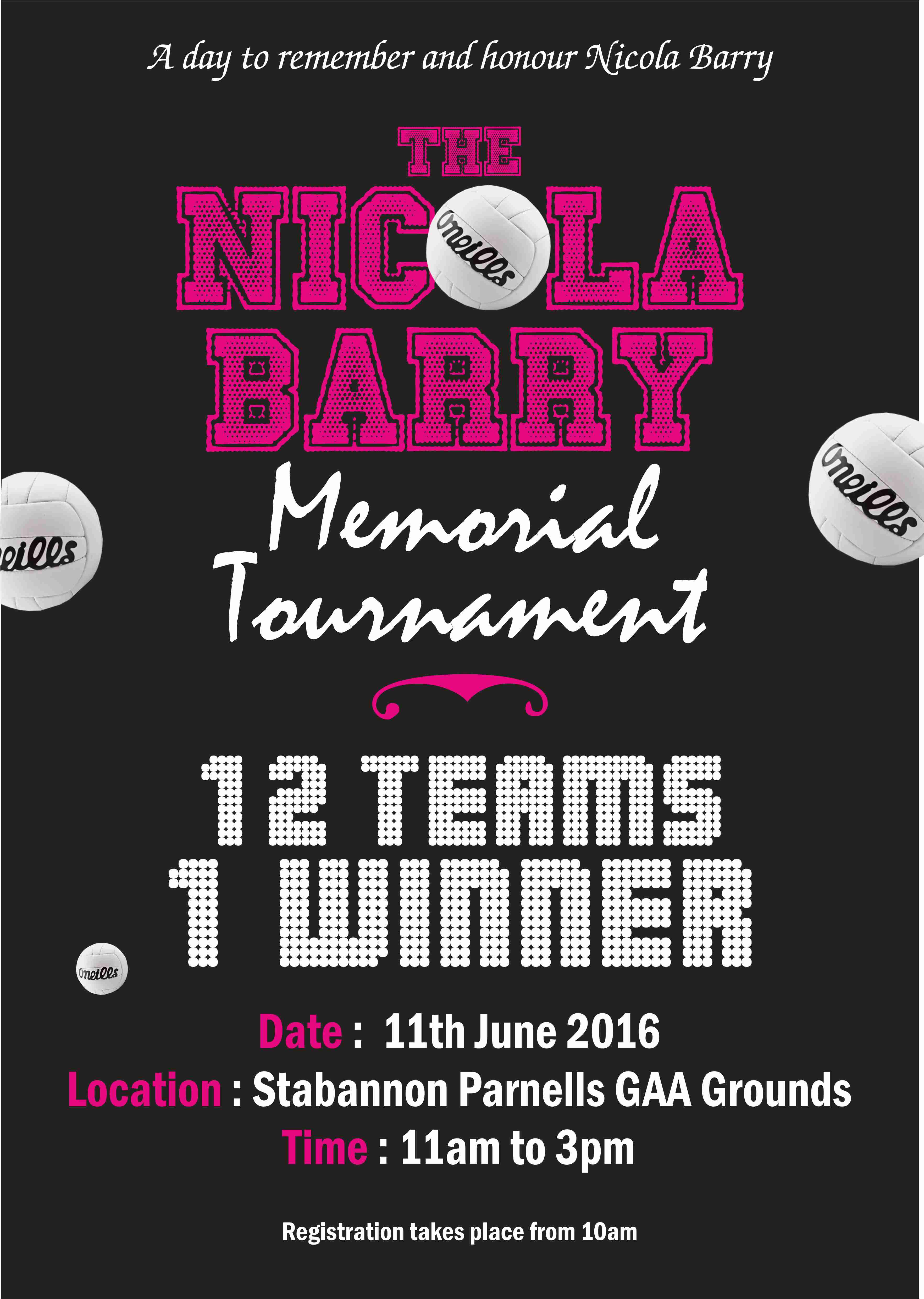 Nicola Barry Memorial Tournament Poster