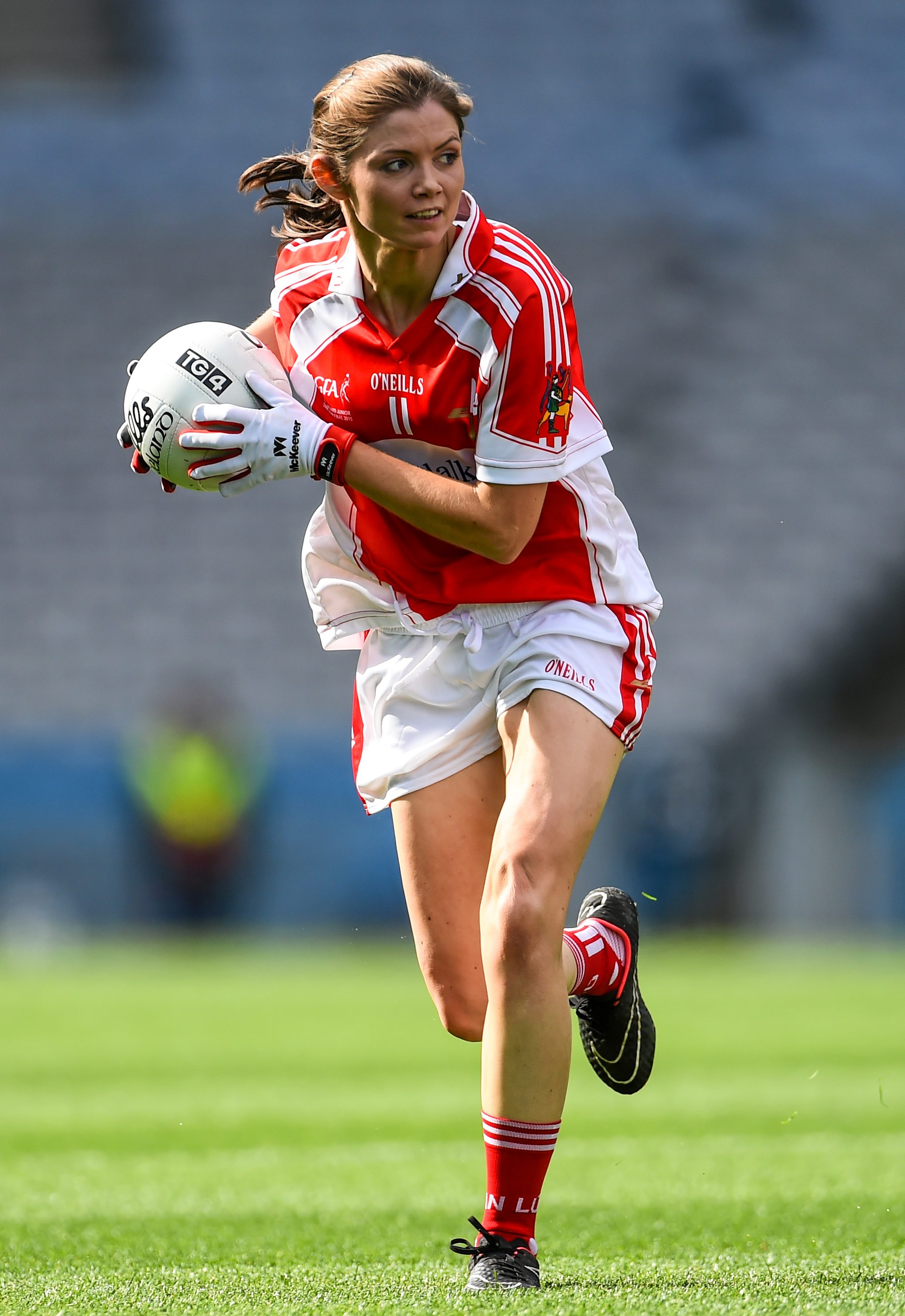 27 September 2015; Susan Byrne, Louth. TG4 Ladies Football All-Ireland Junior Championship Final, Louth v Scotland, Croke Park, Dublin. Picture credit: Ramsey Cardy / SPORTSFILE *** NO REPRODUCTION FEE ***