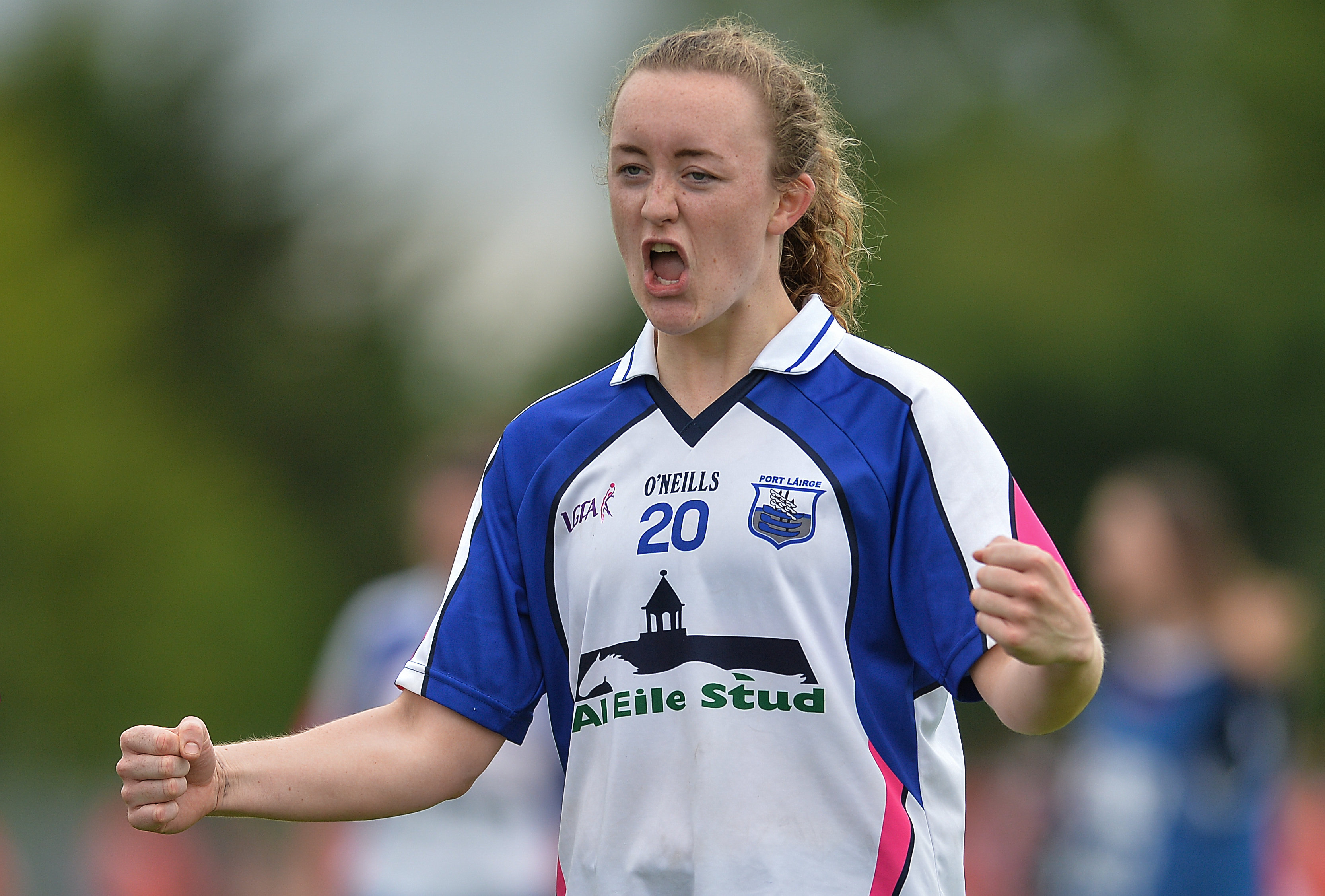 23 July 2016; Caoimhe McGrath of Waterford celebrates after the final whistle during the TG4 Ladies Football All-Ireland Senior Championship Preliminary Round match between Armagh and Waterford at Conneff Park in Clane, Co Kildare. Photo by Eóin Noonan/Sportsfile *** NO REPRODUCTION FEE ***
