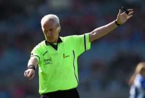 27 September 2015; Referee Mel Kenny. TG4 Ladies Football All-Ireland Intermediate Championship Final, Kildare v Waterford, Croke Park, Dublin. Picture credit: Ramsey Cardy / SPORTSFILE *** NO REPRODUCTION FEE ***