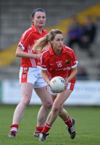 23 April 2016; Orla Finn, Cork. Lidl Ladies Football National League, Division 1, semi-final, Cork v Dublin. St Brendan's Park, Birr, Co. Offaly. Picture credit: Ramsey Cardy / SPORTSFILE *** NO REPRODUCTION FEE ***