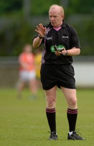 9 May 2015; Referee Gerry Carmody. TESCO HomeGrown Ladies National Football League, Division 2 Final, Armagh v Donegal. Parnell Park, Dublin. Picture credit: Piaras Ó Mídheach / SPORTSFILE *** NO REPRODUCTION FEE ***